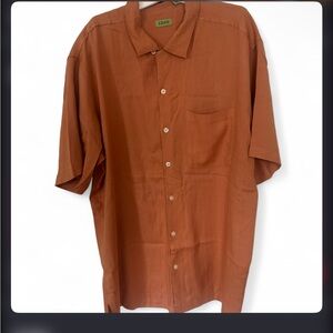 Izod Men's Rust Button Down Shirt
